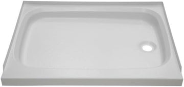 Lippert 24" X 46" Shower Pan; Right Drain - White