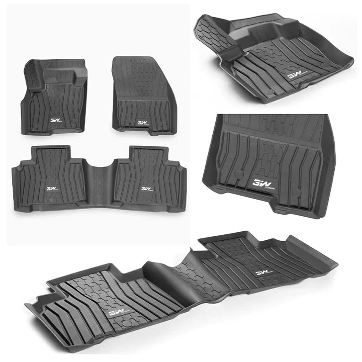 3W Lincoln MKX 2016-2018 Custom Floor Mats TPE Material &amp; All-Weather Protection