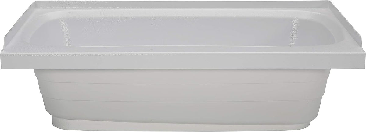 Lippert RV Right Hand Bathtub 24&quot; x 40&quot;, Scratch-Resistant ABS Acrylic, White - 209678