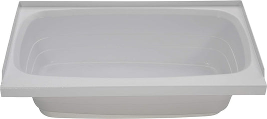 RV Right Hand Bathtub 24" x 40", Scratch-Resistant ABS Acrylic, White - 209678