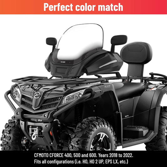 ATV Windshield - CFMOTO CFORCE Black – Fits 400, 500 and 600