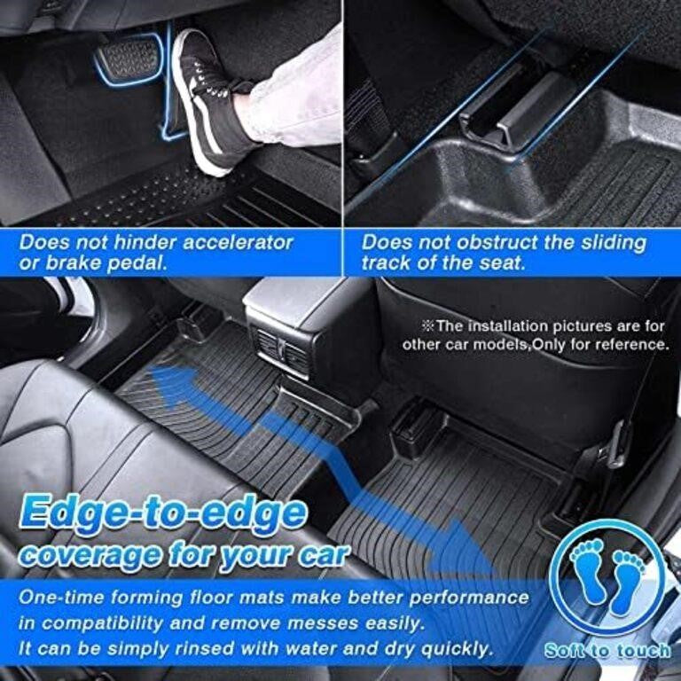 Cartist Floor Mats Custom Fit for 2015-2024 Ford Mustang (NOT for Ford Mustang Mach-E) 1st &amp; 2nd Row All Weather Floor Liner Carpet Protecter TPE Waterproof