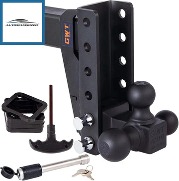 GWT ADJUSTABLE TRAILER HITCH, TRI-BALL (1-7/8" X 2" X 2-5/16")
