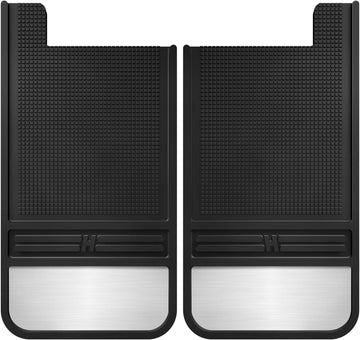 Husky Liners Universal Muddog Mud Flaps | Rubber Rear Mud Flaps - 12" w/Weight - Black | 55101