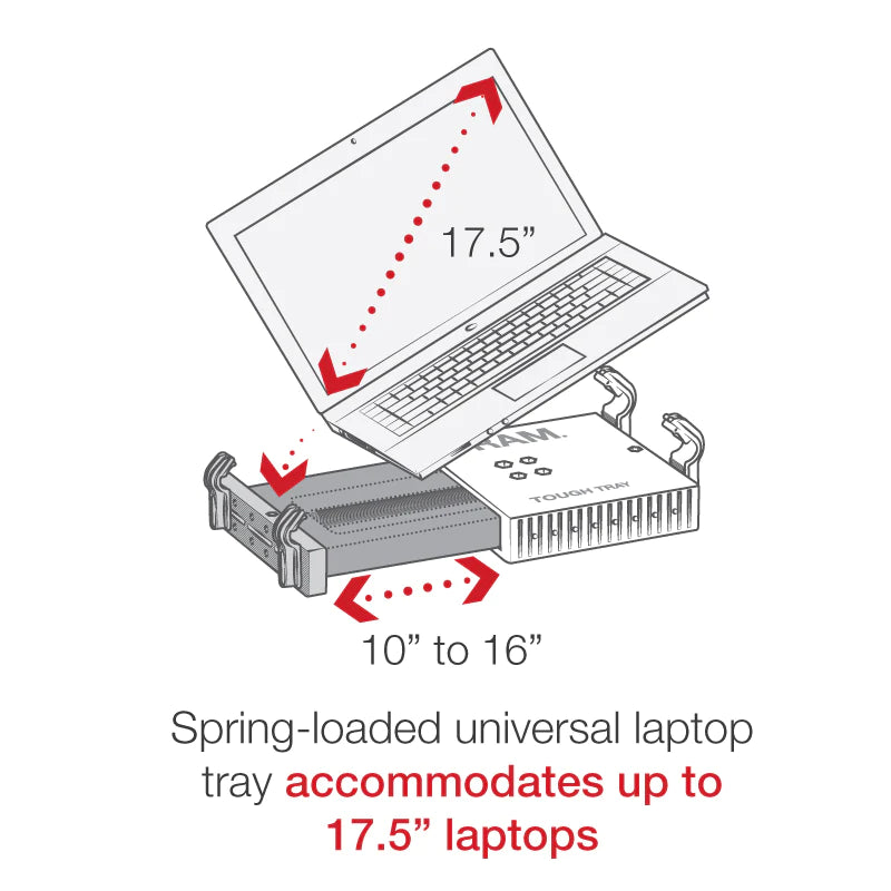 RAM® Tough-Tray™ Spring Loaded Laptop Holder Part#:RAM-234-3