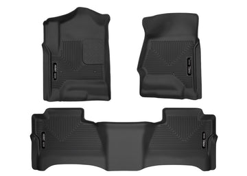 Husky Liners WeatherBeater Front & Second Seat Floor Liners - 3 Piece   Fits Many 2014-2019 Chevy, GMC (HUL-98231)