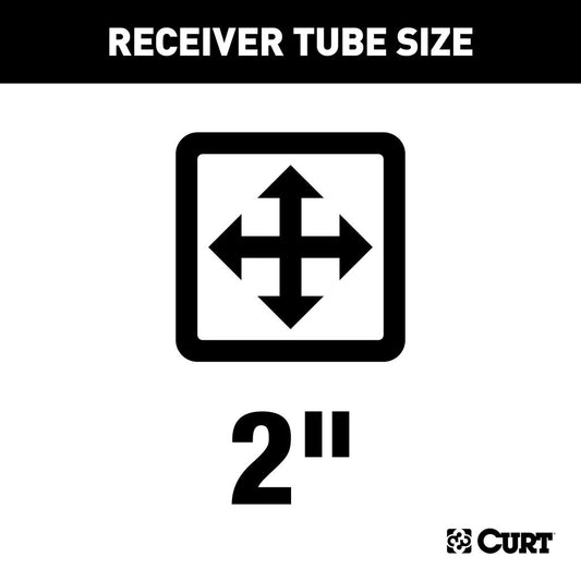 CURT CLASS 4 TRAILER HITCH, 2" RECEIVER, SELECT FORD E-150, E-250, E-350 SUPER DUTY #14055
