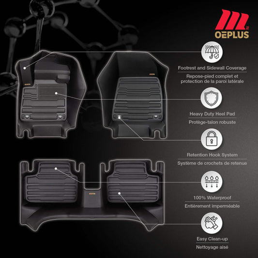 MotoMaster Porsche 911 Custom Floor Mat Kit, OEPLUS 2020-2023, 3-pc