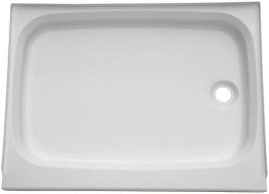 Lippert 210383: 24" X 46" Shower Pan; Right Drain - White