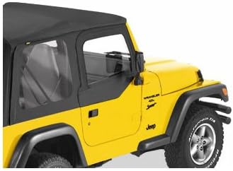 Bestop 53121-35 Black Diamond Fabric Replacement Upper Door Skin Set for 97-06 Wrangler TJ