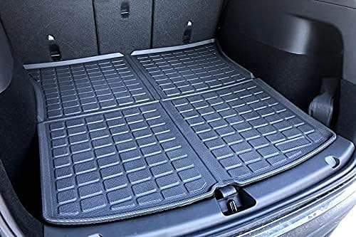 EVMarket.ca Best Tesla Model Y Floor Mats Cargo Mats 2020 2021 2022 2023 5 Seater 7 Seater Full Set 6 Pieces  With FREE Fold Up Windshield Sunshade!