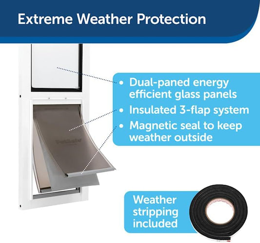 PetSafe Extreme Weather Sliding Glass Pet Door, Medium