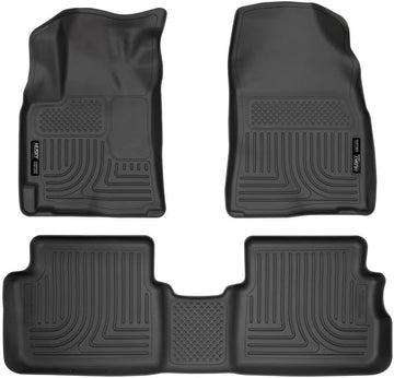 Husky Liners 98531 Custom Fit Front and Second Seat Floor Liner Set for Select Toyota/Pontiac Models (Black)