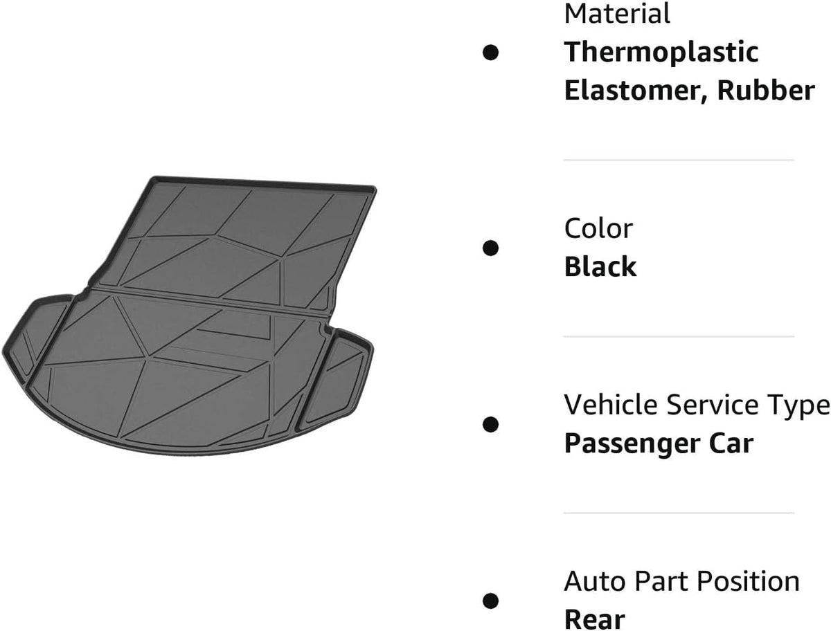 CX9 Cargo Liner for Mazda CX-9 2016-2020 2021 2022 Cargo Cover Mat Trunk Tray Floor Protector Waterproof Rubber Mat