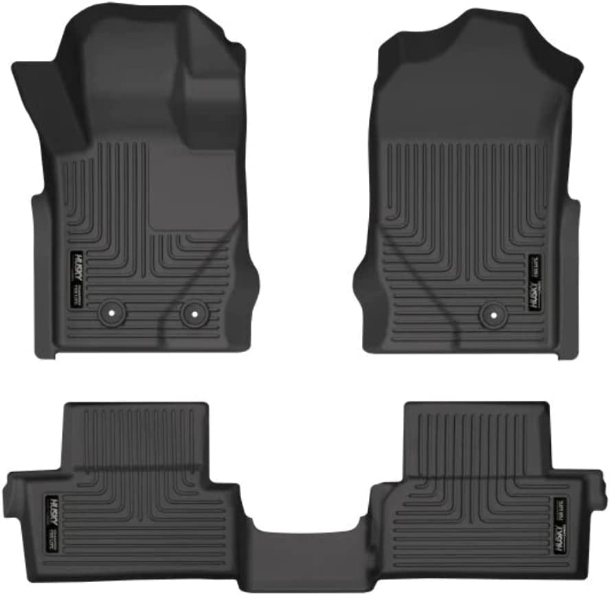 Husky Liners - Weatherbeater | Fits 2021-2024 Ford Bronco 2 - Door, Front & 2nd Row Floor Liners - Black | 95311
