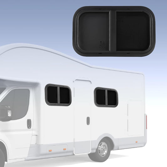 500*300mm RV Push Pull Window, Rounded Corner Waterproof Sealed UV Proof Smooth Polished Pull Window Replacement for Camper Engineering Vehicle