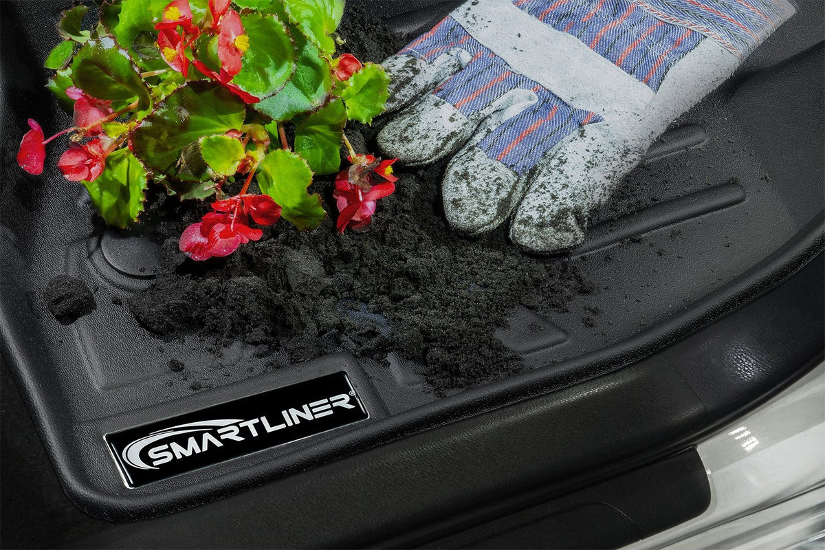 Ford F250, 350, 450, 550 Maxliner Smartliner First &amp; Second Row Floor Liners A0116/B0042, Black