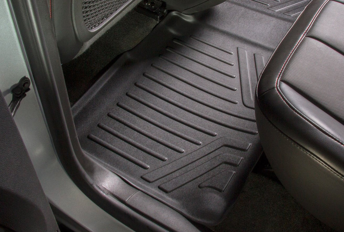 Ford F250, 350, 450, 550 Maxliner Smartliner First &amp; Second Row Floor Liners A0116/B0042, Black