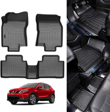 KUST Floor Mats for Nissan Rogue 2014-2020, All Weather Custom Fit Floor Liners Mats Accessories for Nissan Rogue (Not for 2021 Rogue 3rd Gen.)(No Rogue Select and Sport Models)