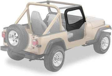 Bestop 53121-35 Black Diamond Fabric Replacement Upper Door Skin Set for 97-06 Wrangler TJ