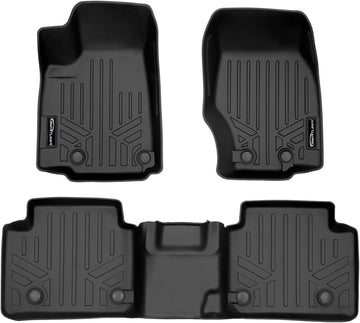 SMARTLINER SA0568/B0568 All Weather Custom Fit Black 2 Row Floor Mat Liner Set Compatible with 2021-2024 Jeep Grand Cherokee L (Only Fits 7 Passenger Models)