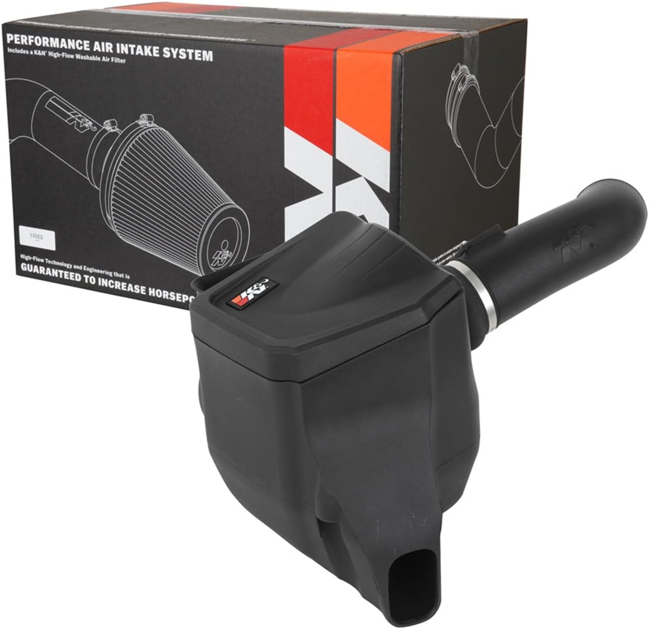 K&N Cold Air Intake Kit: Increase Acceleration & Towing Power, Guaranteed to Increase Horsepower up to 18HP: Compatible 6.6L, V8, 2020-2022 CHEVROLET, GMC (Silverado 2500, 3500, 2500, Sierra), 63-3119