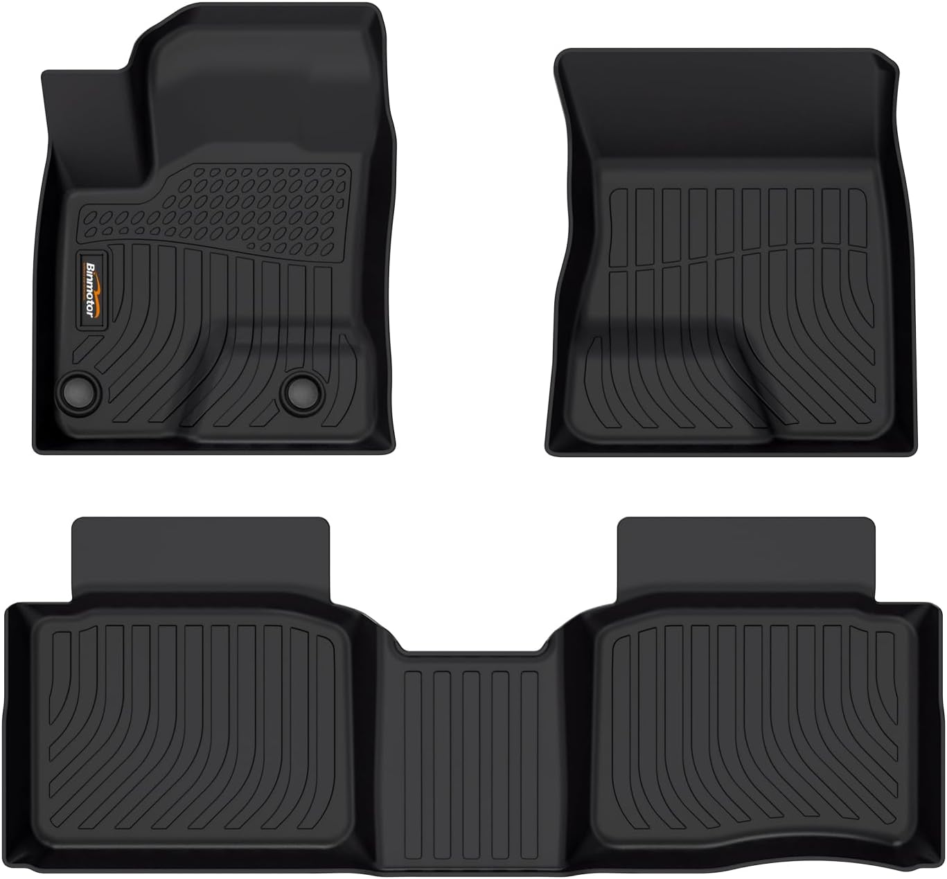 Binmotor-All Weather Floor Mats for Mitsubishi Outlander PHEV 2023 2024, Front & 2nd Row