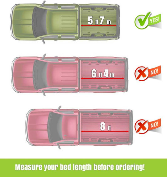 ORYX T9 Soft Roll Up Truck Bed Tonneau Cover Compatible with 2009-2018, 2019 - 2025 Dodge Ram 1500 (Classic Body Style Only)Fleetside 5'7" Bed (67") | Without RamBox
