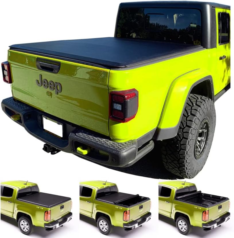 ORYX T9 Soft Roll Up Truck Bed Tonneau Cover Compatible with 2019-2024 Jeep Gladiator 5' Bed