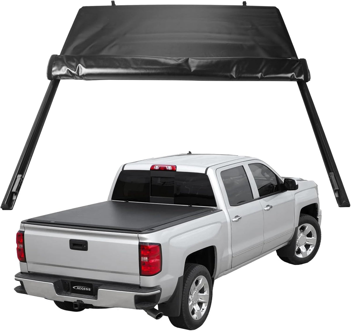 OKSTENCK Soft Roll Up Truck Bed Tonneau Cover Compatible with 2009-2018 Dodge Ram 1500 | 2019-2022 Classic ONLY|Without RamBox, 5&#39;7&quot;