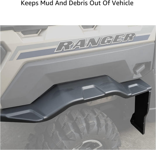 Extended Fender Flares, A & UTV PRO Extra Wider Front & Rear Mud Flaps Guards for 2018 2019 2020 2021 Polaris Ranger XP 1000 Heavy Duty Accessories (8PCS Complete Set)