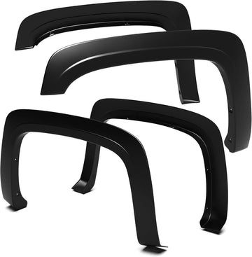 Tyger Auto Fender Flares For TG-FF6C4288 For 2007-2013 Chevy Silverado 1500 2500HD 3500HD 6.5' & 8' Bed (NOT for Sierra) | Excl. 07 Classic | Paintable Fine-Textured Matte Black Factory Style Fender Flare Set, 4 Piece