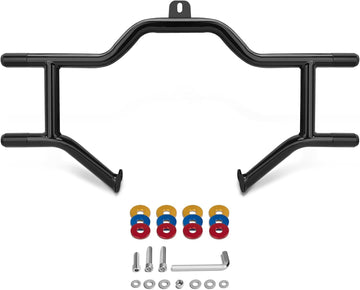 Engine Guard Front Highway Crash Bar Frame Slider Protector w/Flat Washer Flat-Out Bar Fits 2009-2025 Touring Road Glide Road King Street Glide Electra Glide CVO Limited Freewheeler Trike Models