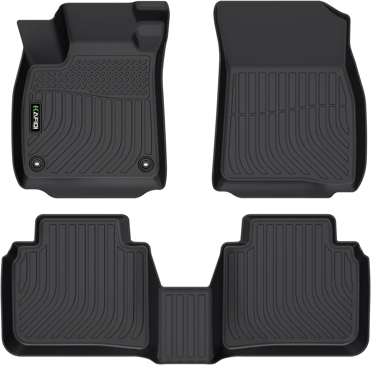 HAFIDI®-Floor Mats Custom for Honda Accord 2023 2024 &amp; Honda Accord Hybrid 2023 2024 All Weather Protection TPE Anti-Slip Automotive Floor Liner Fits 1st &amp; 2nd Row Full Set Accessories, Black