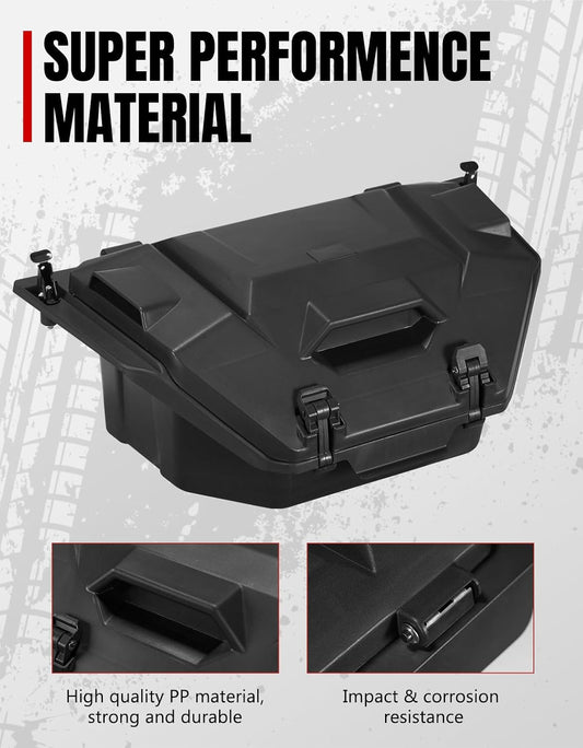 A & UTV PRO 36 QT Rear Cargo Box Compatible with 2022 2023 2024 Polaris RZR PRO R/Pro R 4, Waterproof Dust Resistant Storage Bin Bed Tool Box Accessories, Replace OEM # 2884236