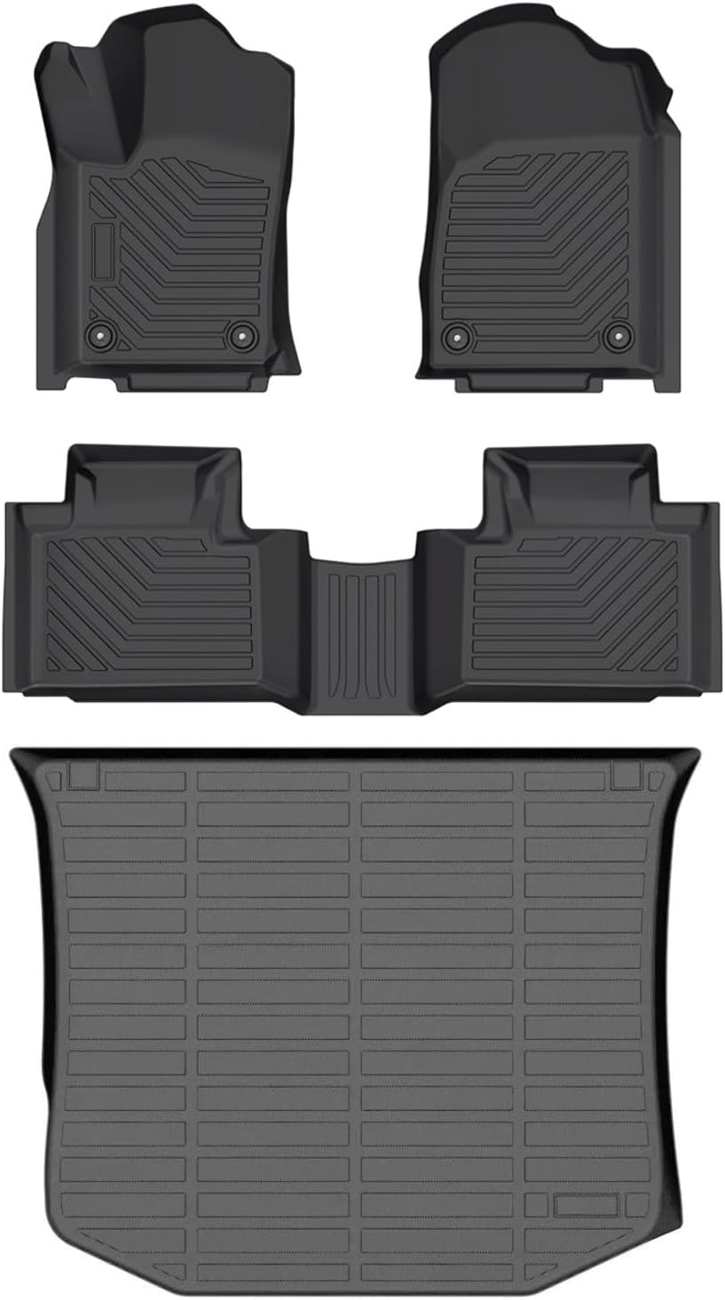 SUPER LINER Floor Mats Set for 2016-2021 Jeep Grand Cherokee / 2022 2023 Jeep Grand Cherokee WK (Not for 2022 Grand Chero) All Weather Car Liners Full Set