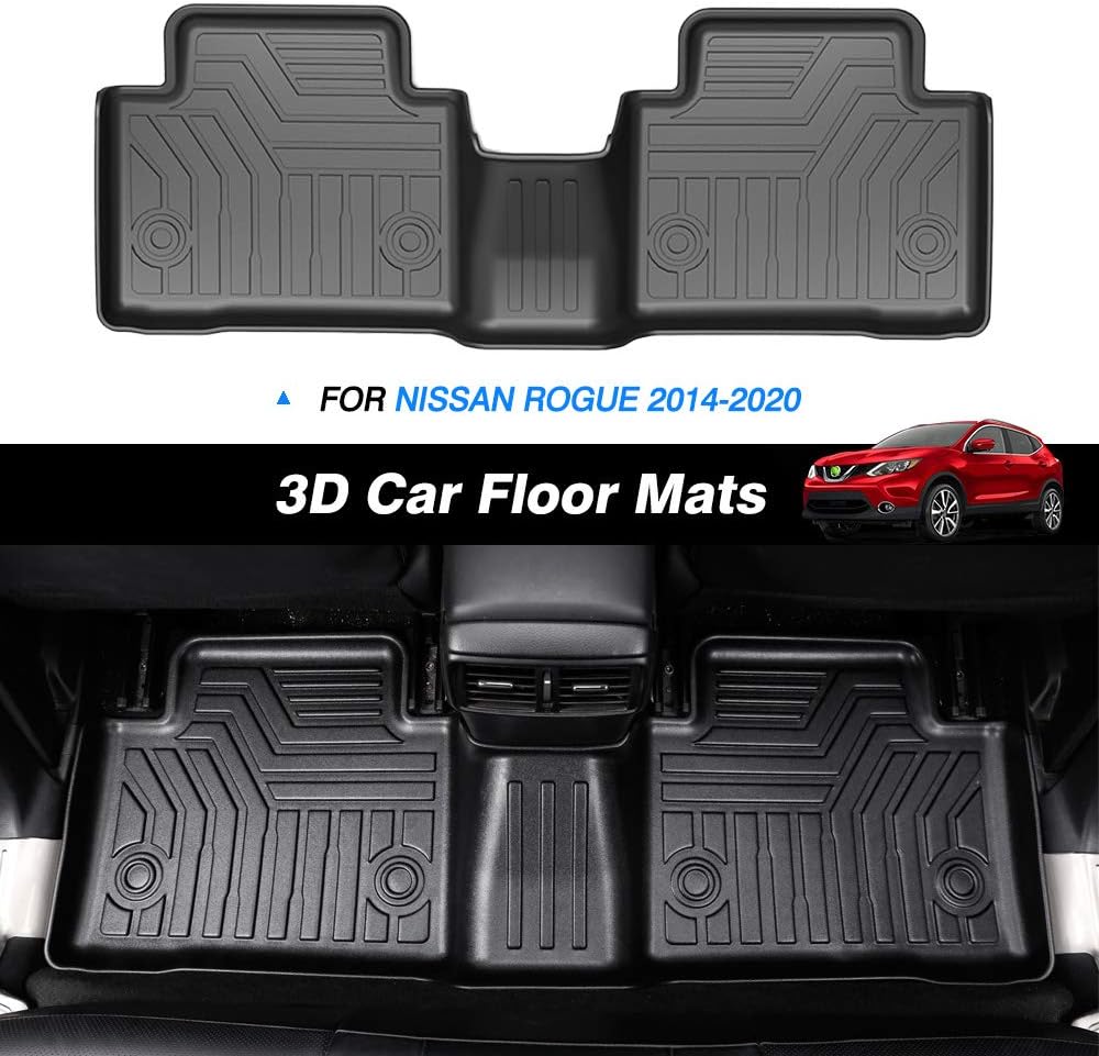 KUST All Weather Floor Mats for Nissan Rogue 2014-2020 (Not for 2021 Rogue Third Generation T33 ) (No Rogue Select and Sport Models ) Floor Carpet Liners 2 Row Liner Set