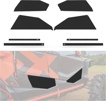 A & UTV PRO Lower Door Panels, Aluminum Bottom Half Lower Door Inserts, Compatible with 2020 2021 2022 2023 Honda Talon 1000x4 (4 Doors) Accessories, Heavy Duty, Black
