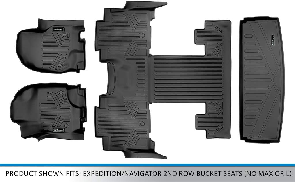 SMARTLINER CUSTOM FIT FLOOR LINERS FOR 2018-2024 FORD EXPEDITION/LINCOLN NAVIGATOR 2ND ROW BUCKET SEATS (NO MAX OR L)
