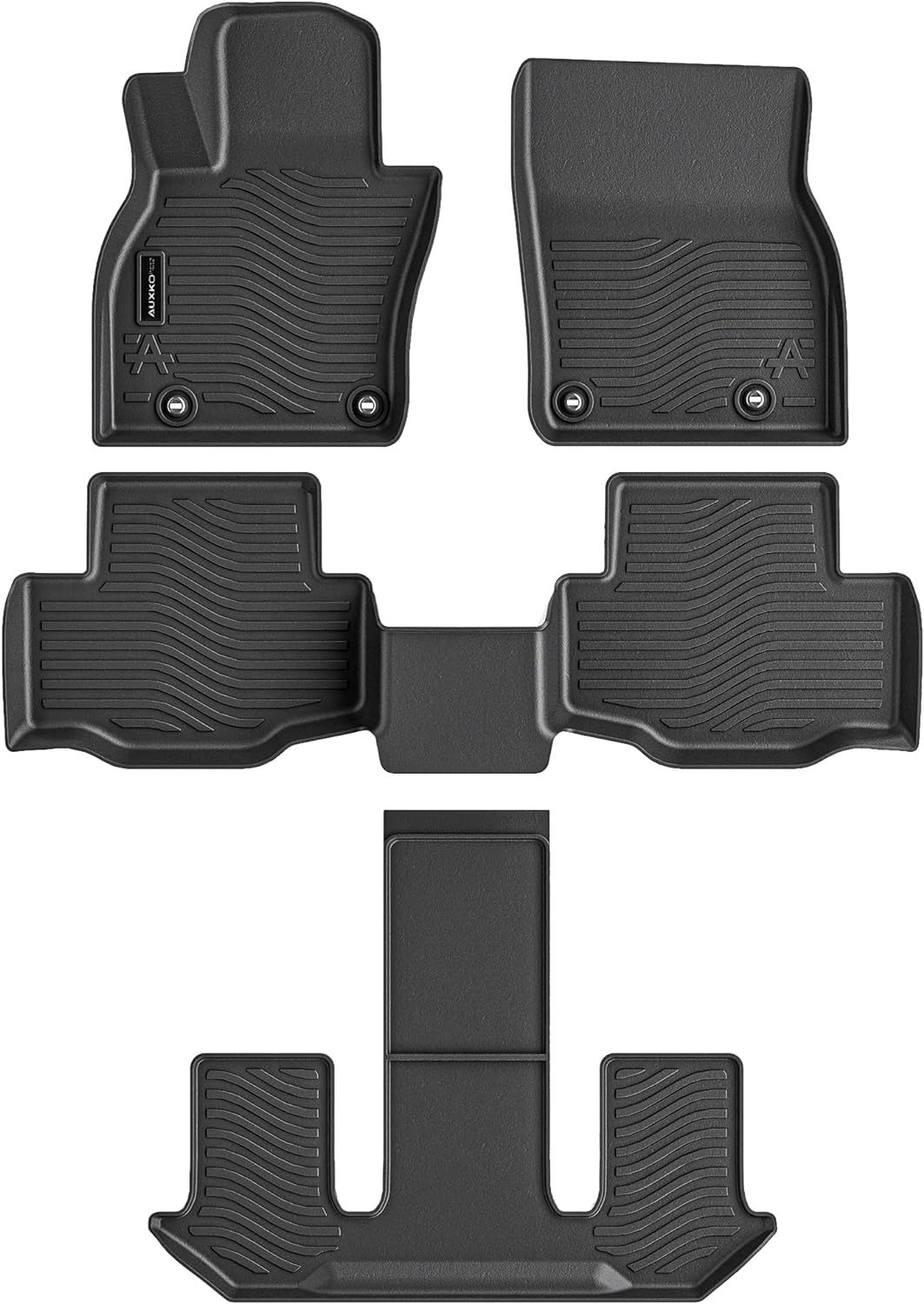 Auxko All Weather Floor Mats Fits for Mazda CX-90(Include PHEV) 2024 2025 6&amp;7 seat 3 Rows TPE Liners Accessoires for Mazda CX90 2024 2025 All Season Guard Odorless Anti-Slip Mats