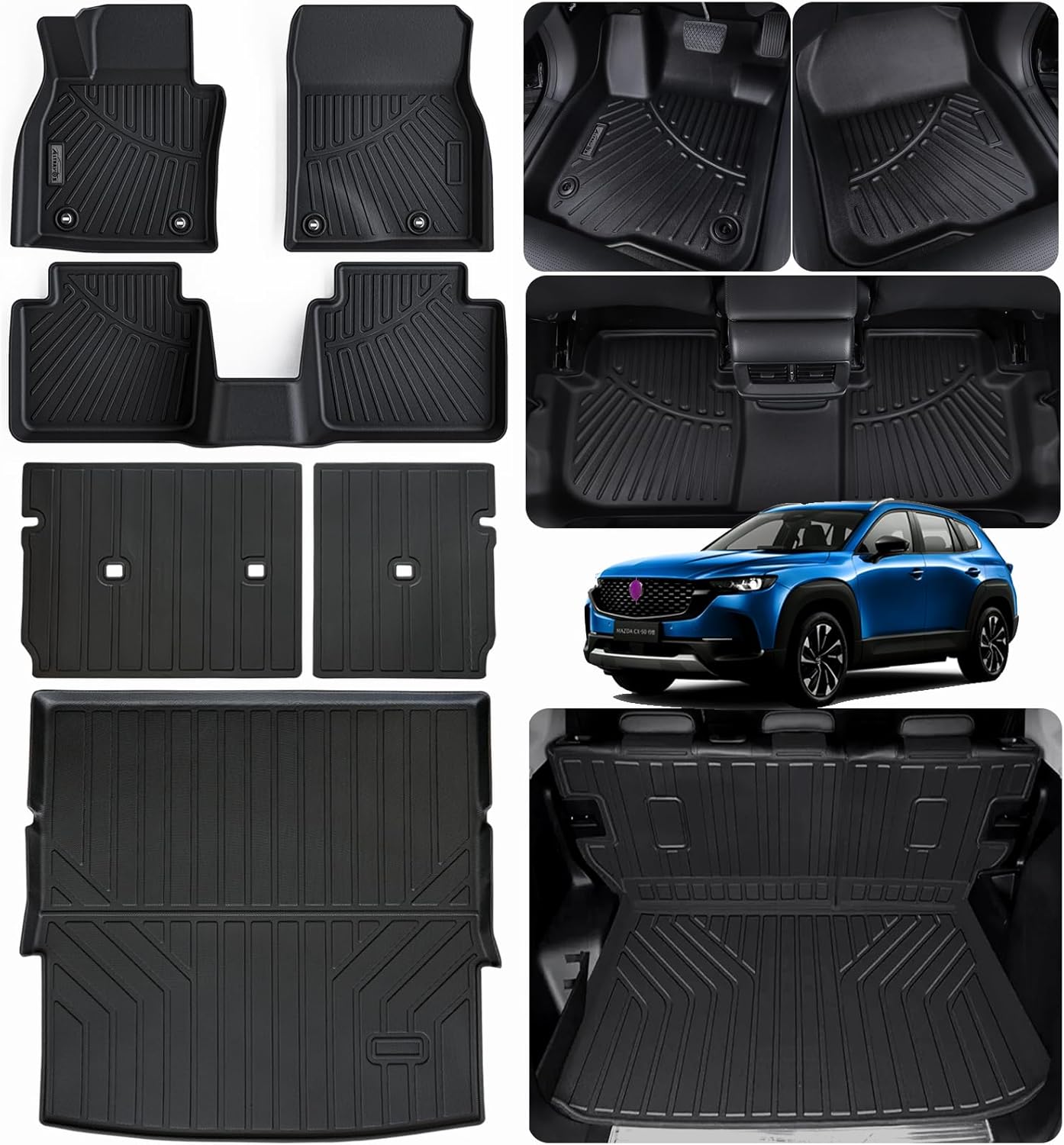 AltraVos Floor Liners & Cargo Liners & Backrest Mat for 2023 2024 2025 Mazda CX50