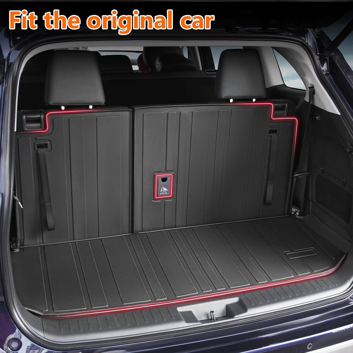 Powoq  2020 - 2023 Toyota Highlander Accessories ( 3 Row Floor Mats+Rear Trunk Mat w/ Rear Seat Covers)