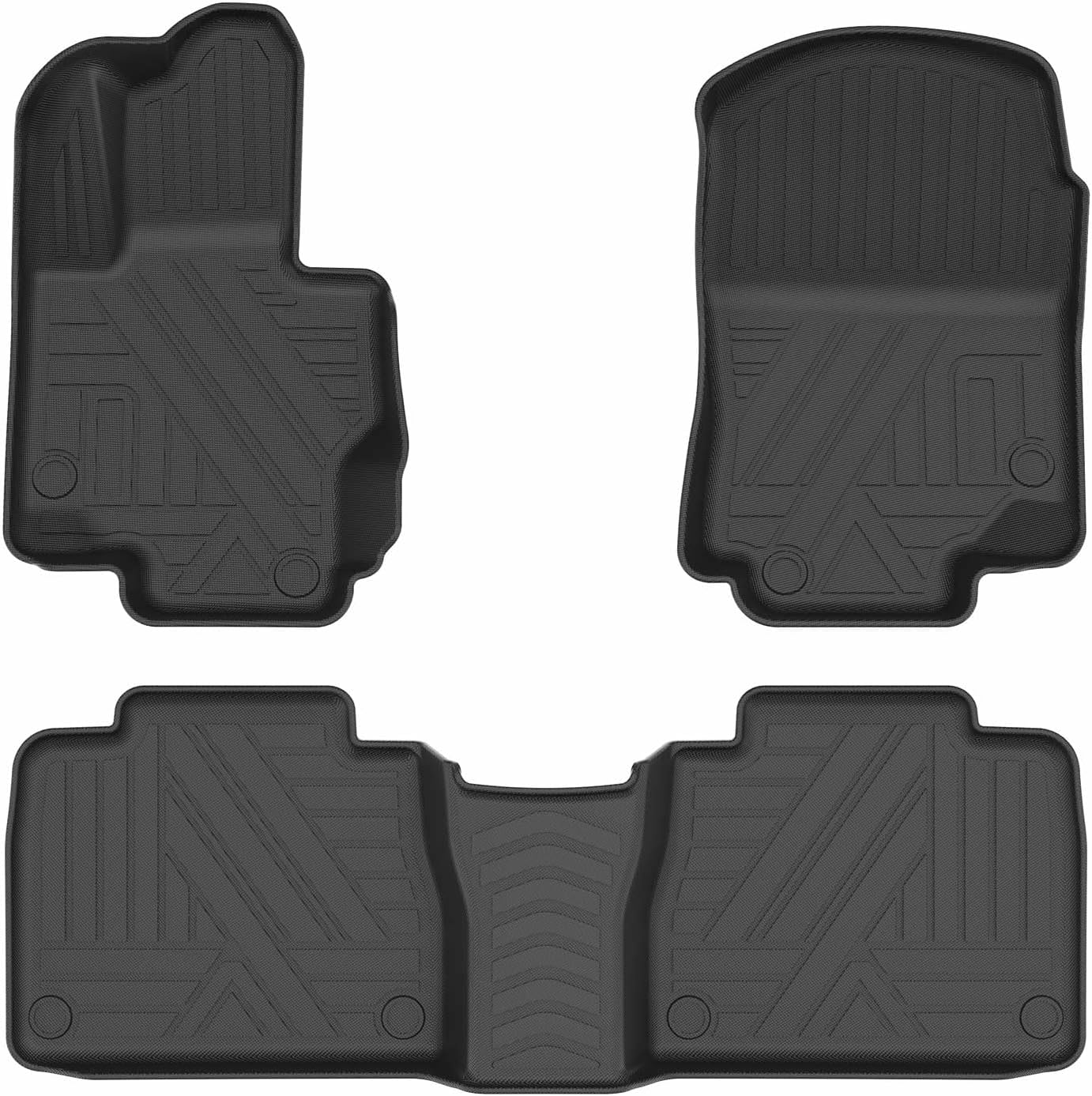 TadaMark Floor Mats Compatible for Mercedes-Benz GLE350 GLE450 GLE53 AMG 2020-2022 GLE43 GLE63 AMG 2020 Black Deep Dish All-Weather Mats Heavy-Duty Waterproof Floor Liner for Cars - 3 Piece