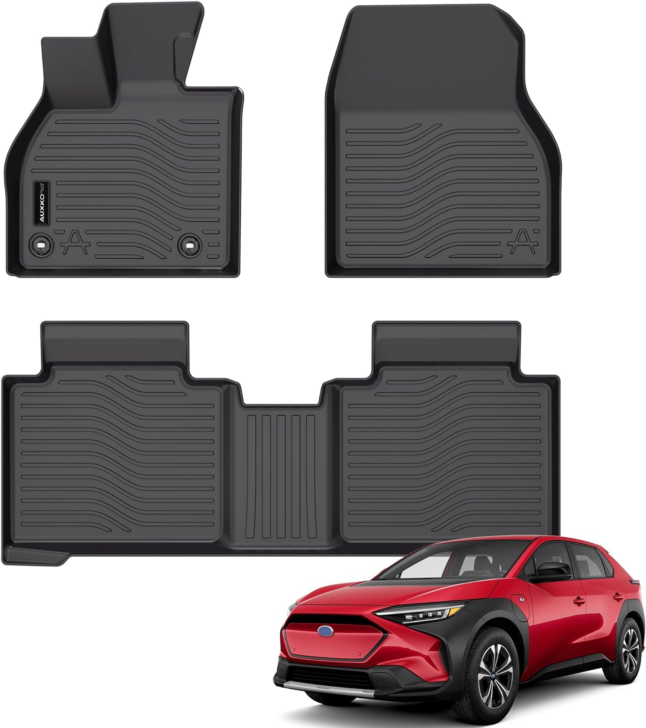 Auxko All Weather Floor Mats Fit for Subaru Solterra 2023 -2024 TPE Rubber Liners Solterra Accessories All Season Guard Odorless Anti-Slip Floor Mats