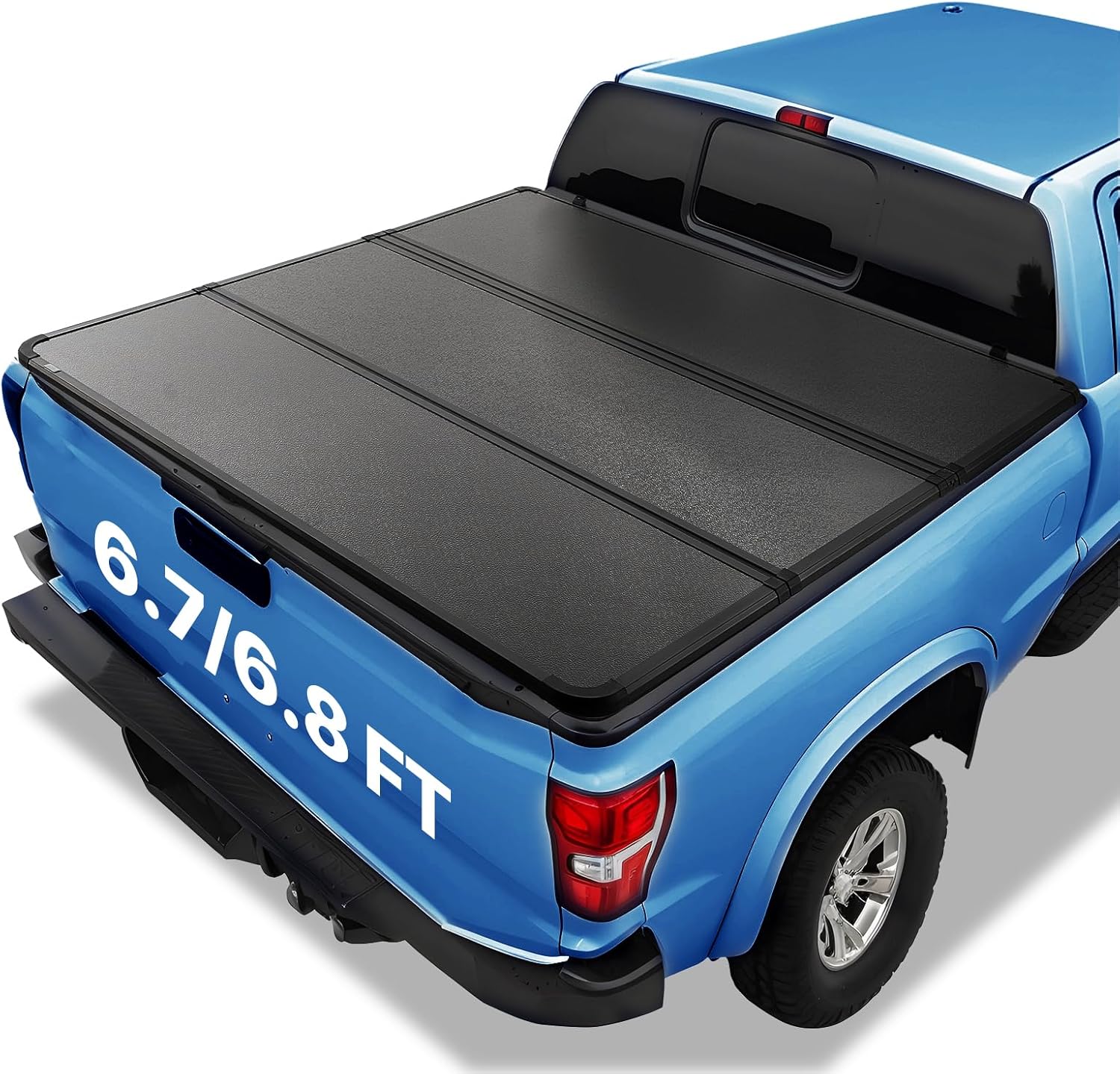 VEVOR Tri-Fold Truck Bed Tonneau Cover, Compatible with 1999-2024 Ford F-250 F-350 Super Duty, Styleside 6.75' (81", 82") Bed, Fit 6.7' x 5.4'/6.8' x 5.6' Inside Bed, 400 lbs Load Capacity, Black