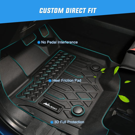 Nilight TPE Floor Mats for Dodge Journey 2011 - 2020,All Weather Custom Fit Heavy Duty Floor Liners
