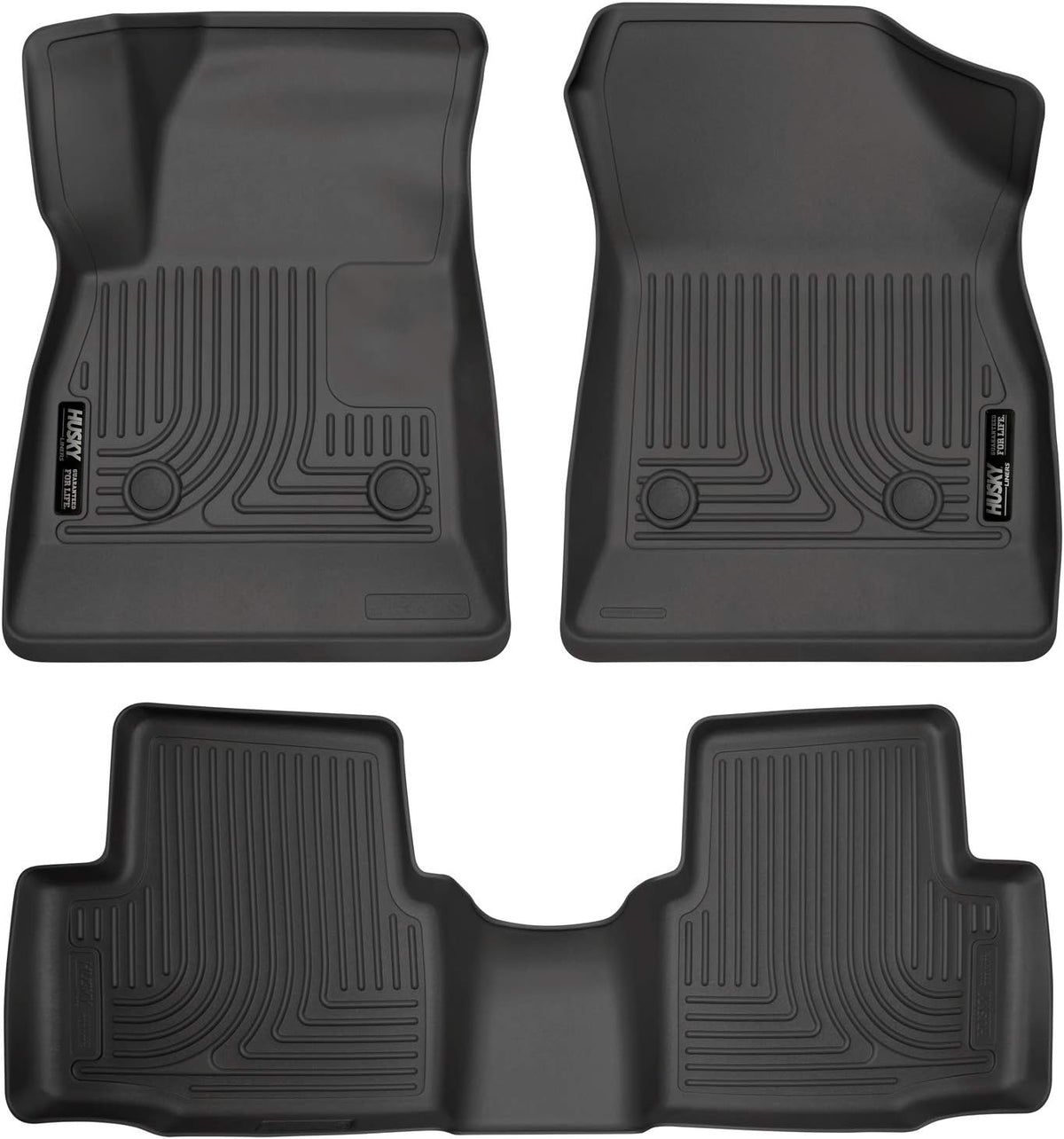 Husky Liners Weatherbeater Floor Mats | Fits 2016-2020 Chevrolet Cruze | Front &amp; 2nd Row, 3-pc Black - 99161