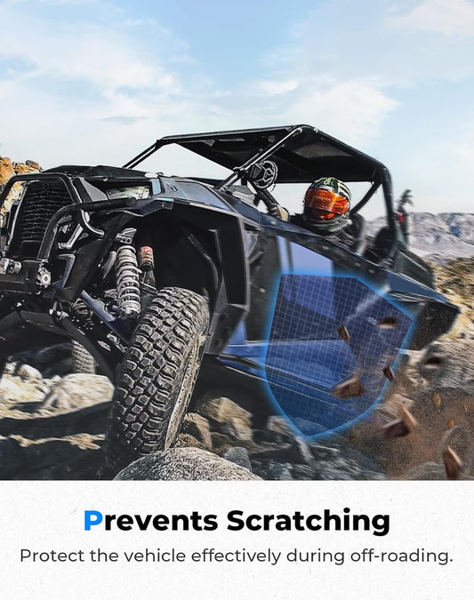 KEMIMOTO 2 Seater Nerf Bars Heavy Duty Black Tree Kickers Side Steps Compatible with 2014-2023 Polaris RZR XP 1000/ XP Turbo/ S900/ S1000/ Trail S 900 RZR Nerf Bars RZR Rock Sliders