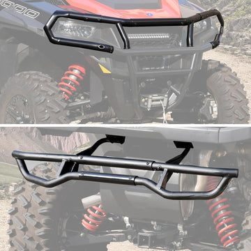 A & UTV PRO Front & Rear Bumper for Polaris General 1000 2016-2022/4 1000 2017-2022/General XP/XP 4 1000 2020-2023, Combined Brush Guard Protector Accessories, Replace OEM # 2881525, 2884345, 2 Set