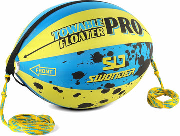 SWONDER Towable Floater PRO, Watersports Towable Ball with Heavy Duty Full Nylon Cover, 60ft Tow Rope for 1-4 Rider Towable Tubes